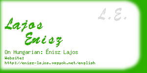 lajos enisz business card